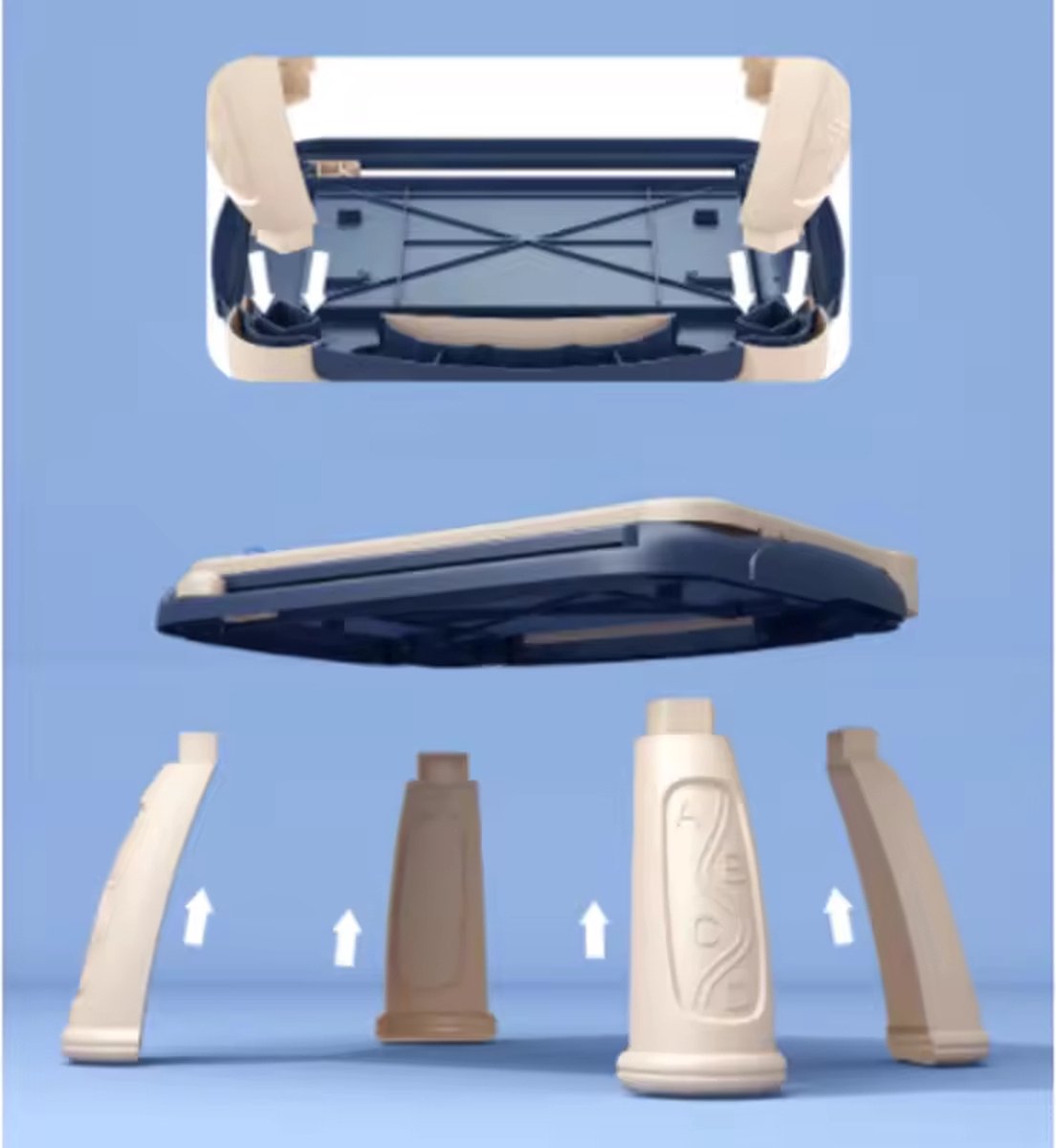 Magnetic Board - Magnetisch   - Speelgoed 3 jaar - Creatief & Educatief - Compleet met handige pootjes voor rechtstaand gebruik - Blauw