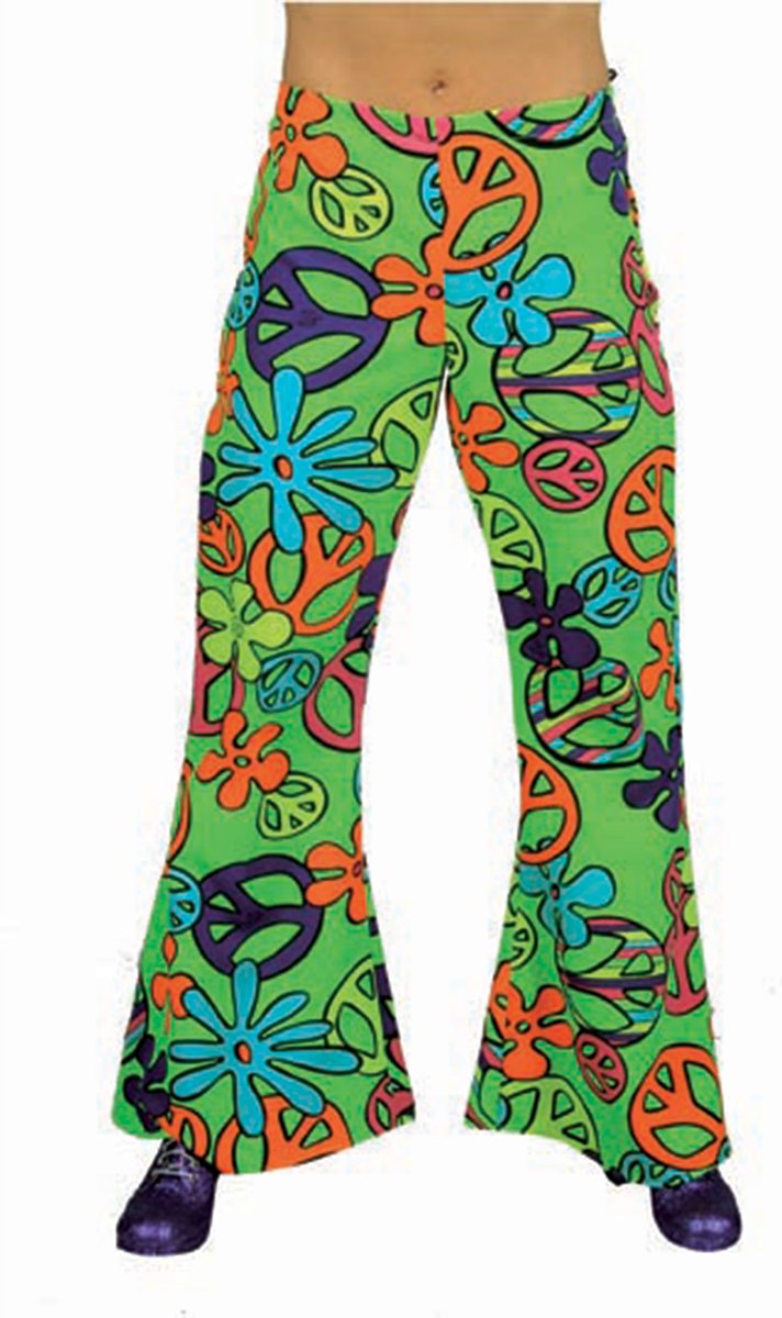 Dames hippie broek Magic Peace - Carnaval kleding vrouwen maat 42/44