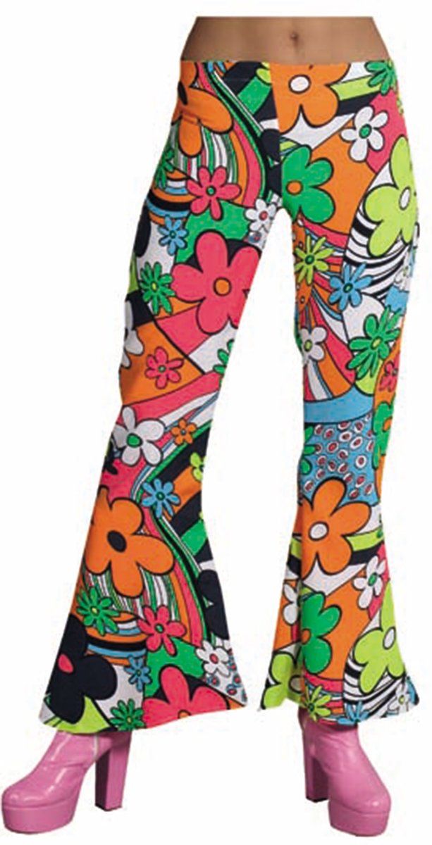 Dames hippie broek Woodstock - Carnaval kostuum vrouwen maat 36