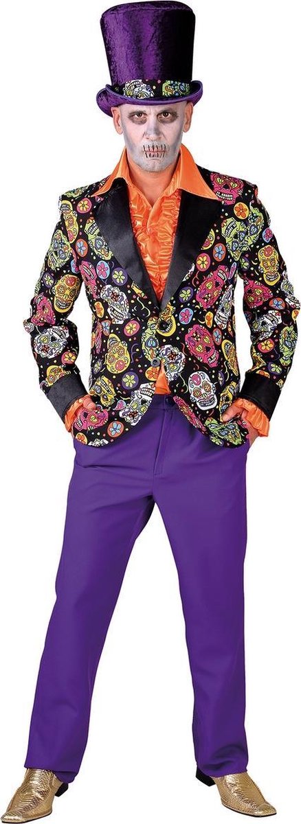 Magic By Freddy Verkleedcolbert Mexican Skull Heren Polyester Mt Xs