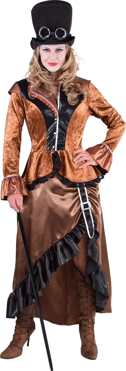 Steampunk kostuum voor dames brons - Verkleedkleding maat 46/48