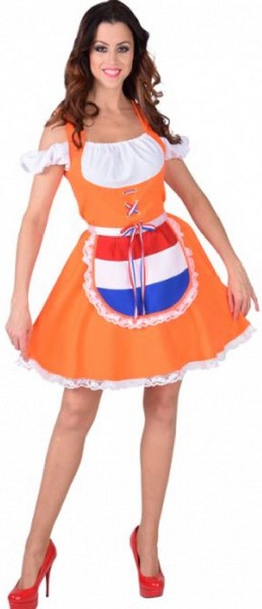 dirndl Nederland dames polyester oranje maat L