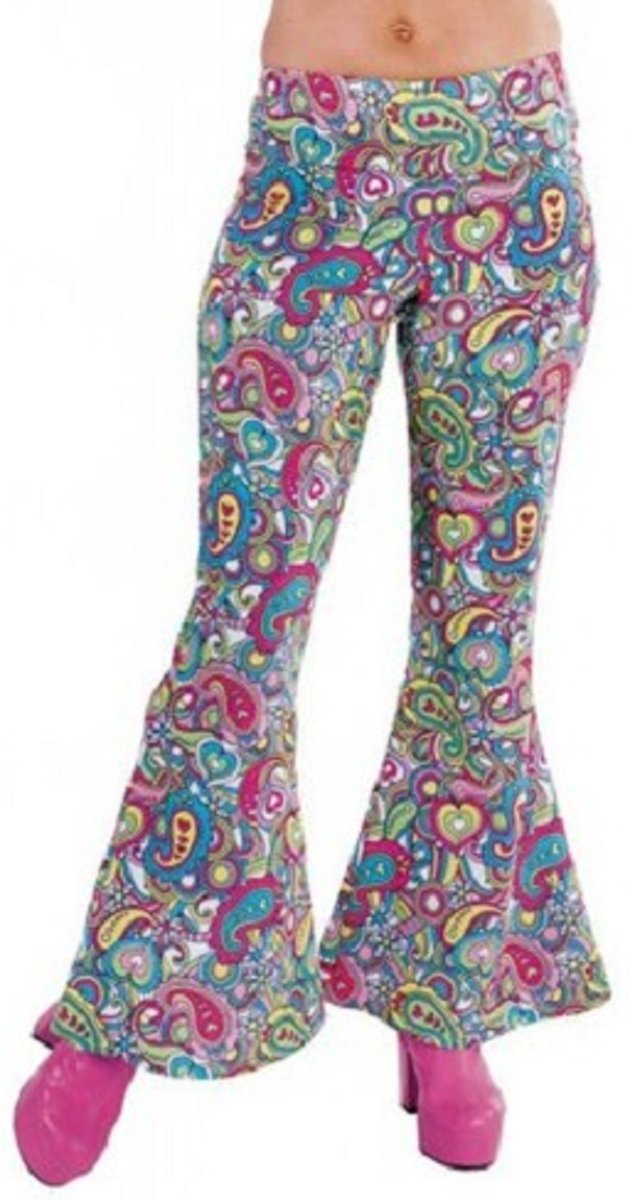 hippie broek happy - maat L