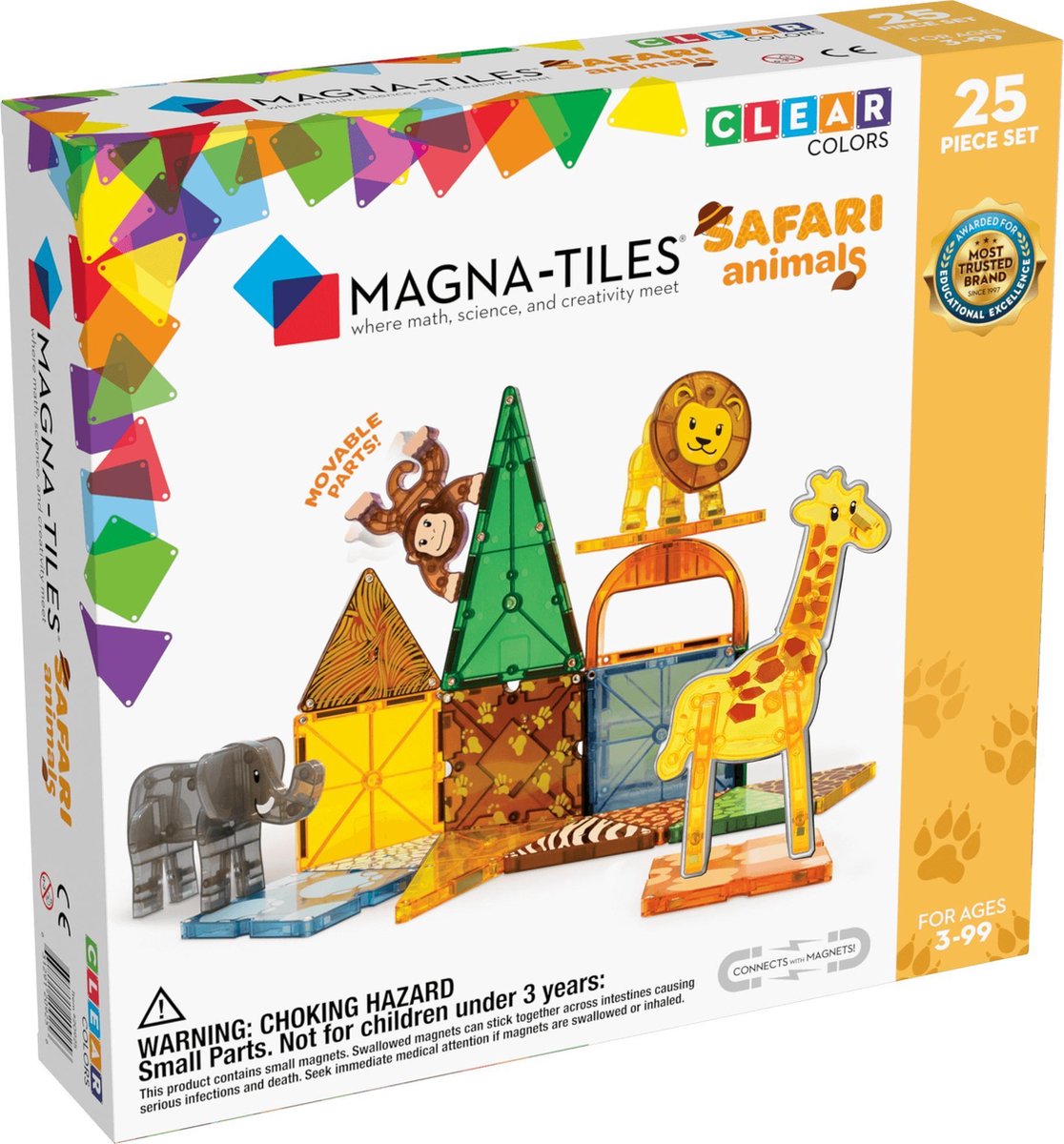 Magna-Tiles - Safari Animals - bouwspeelgoed - 25 piece set