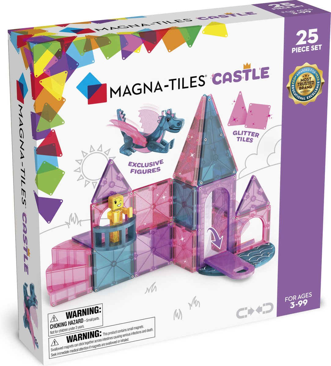 Magna-Tiles kasteel DXL + Micromags 25 stuks set