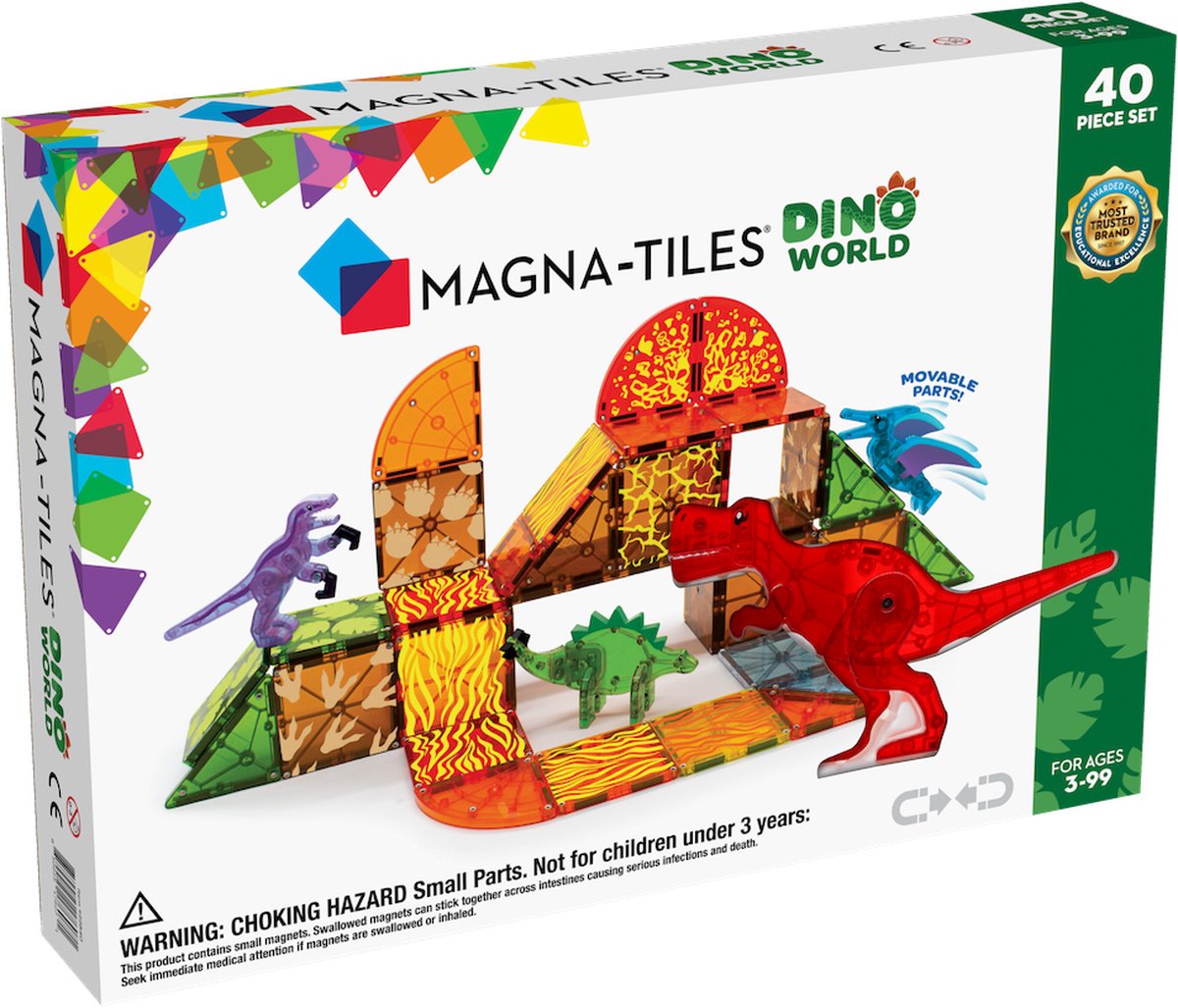 MagnaTiles - 22840 - Dino World 40 stuks set