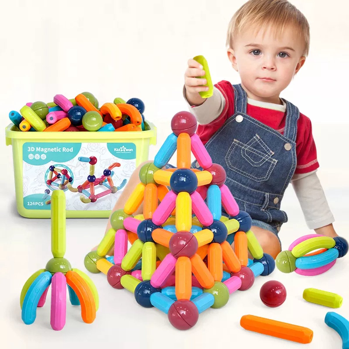 MagniToys - Magnetisch Bouwen - 3 Jaar + - 124PCS