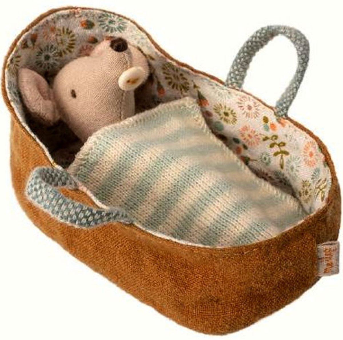 Maileg baby mouse in carrycot