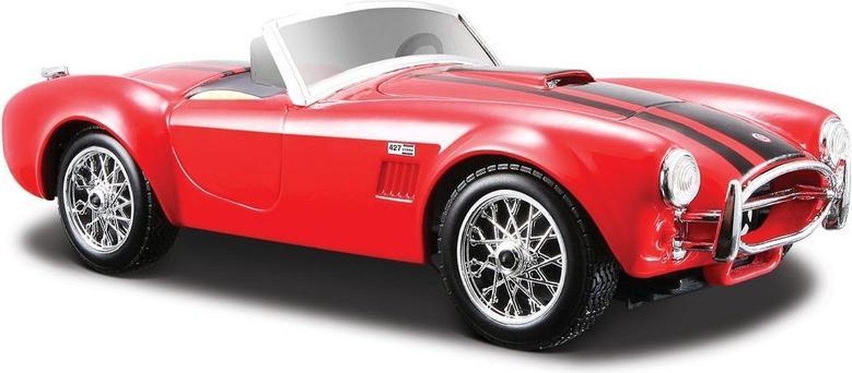 1965 Shelby Cobra 427 (Rood) 1/24 Maisto - Modelauto - Schaalmodel - Model auto