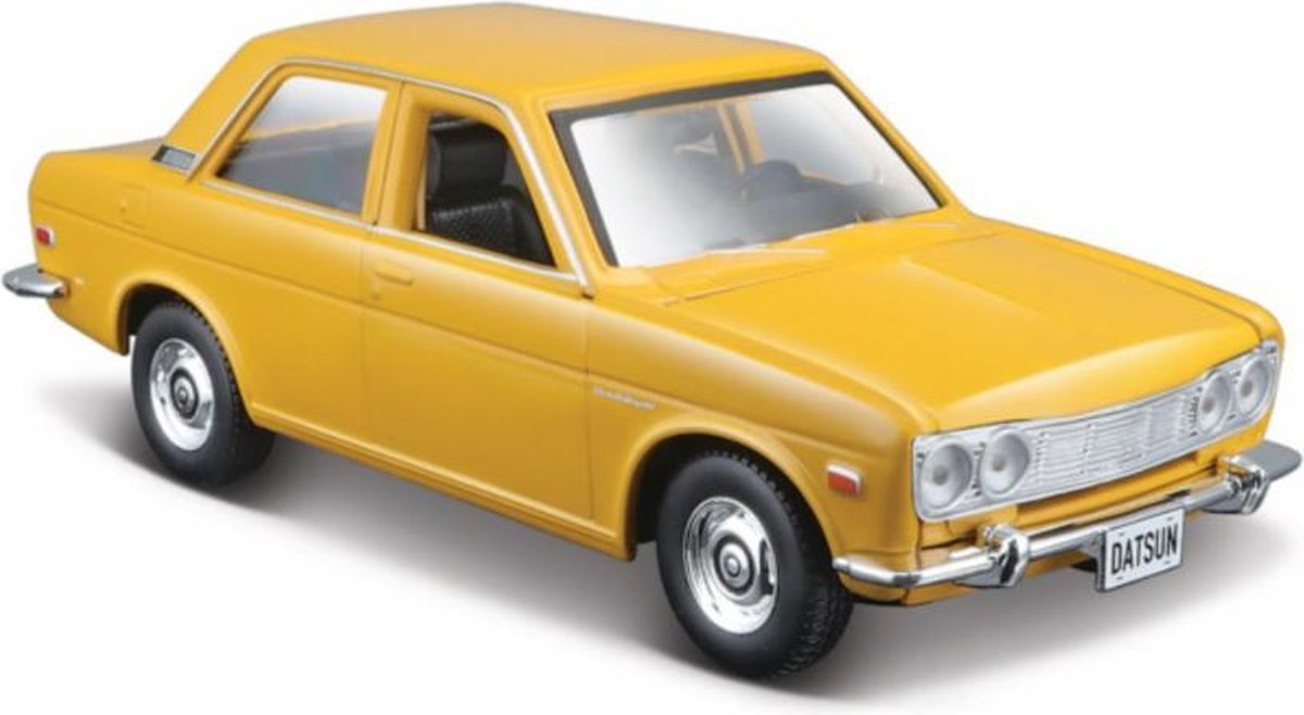 1971 Datsun 510 (Geel) 1/24 Maisto - Modelauto - Schaalmodel - Model auto