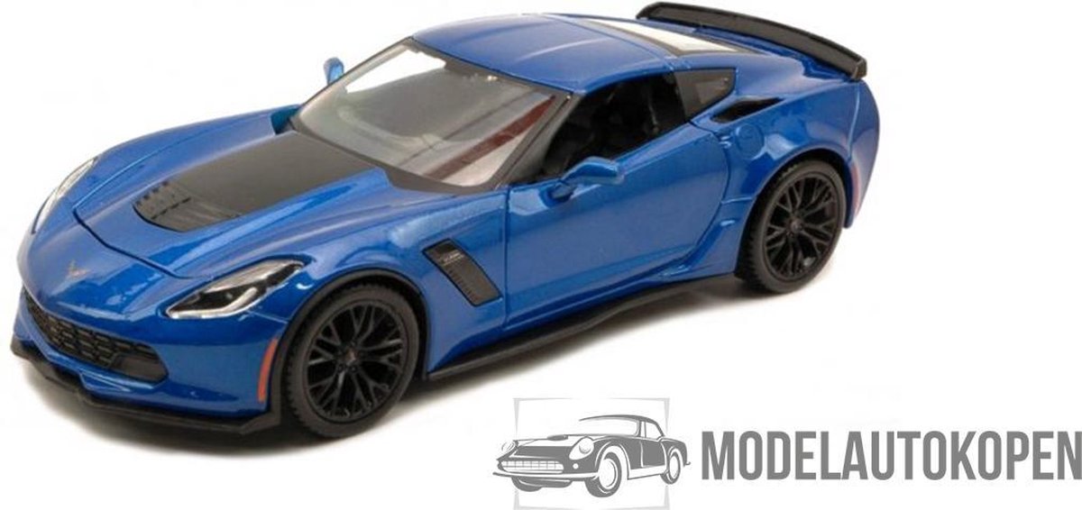 2015 Chevrolet Corvette Z06 (Blauw) 1/24 Maisto - Modelauto - Schaalmodel - Model auto - Miniatuurautos - Miniatuur auto