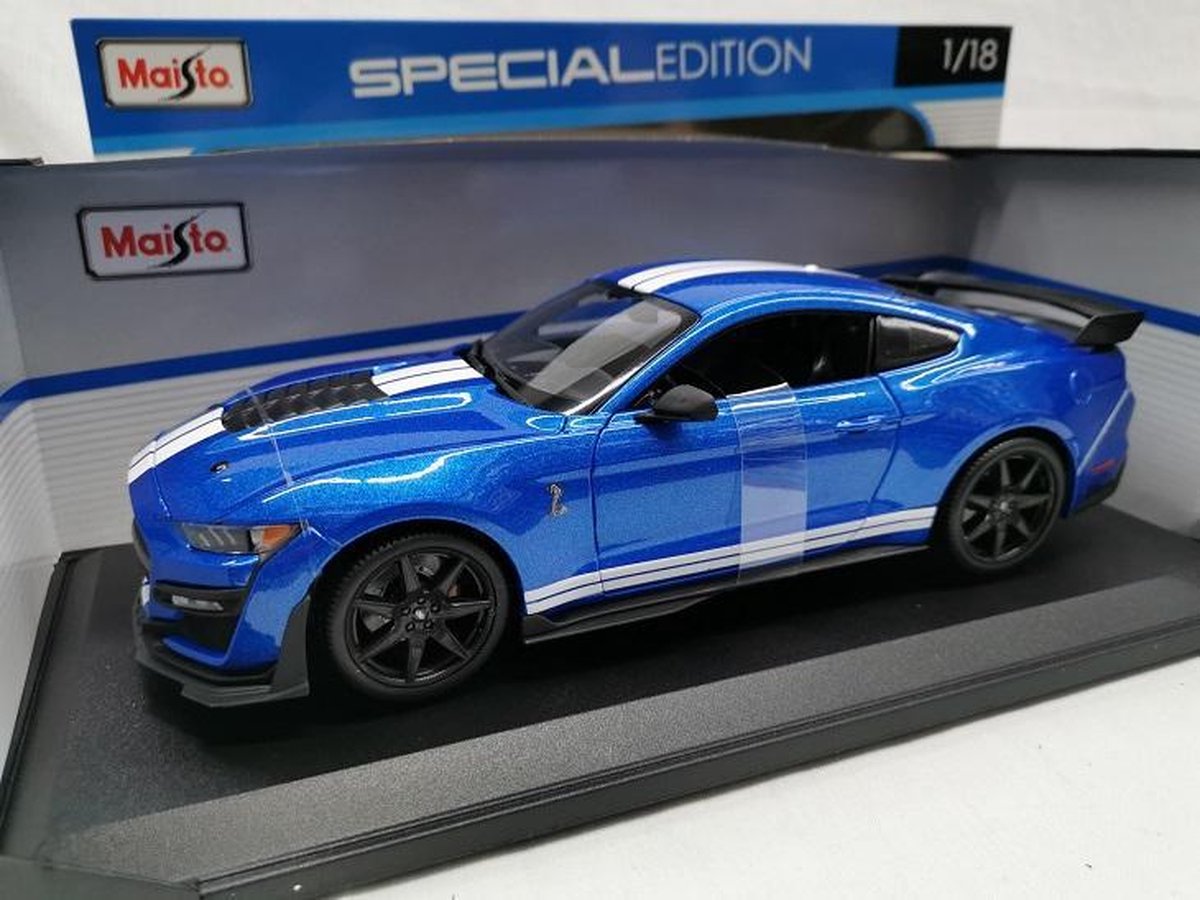 2020 Mustang Shelby GT500 (Blauw) 1/18 Maisto - Modelauto - Schaalmodel - Model auto