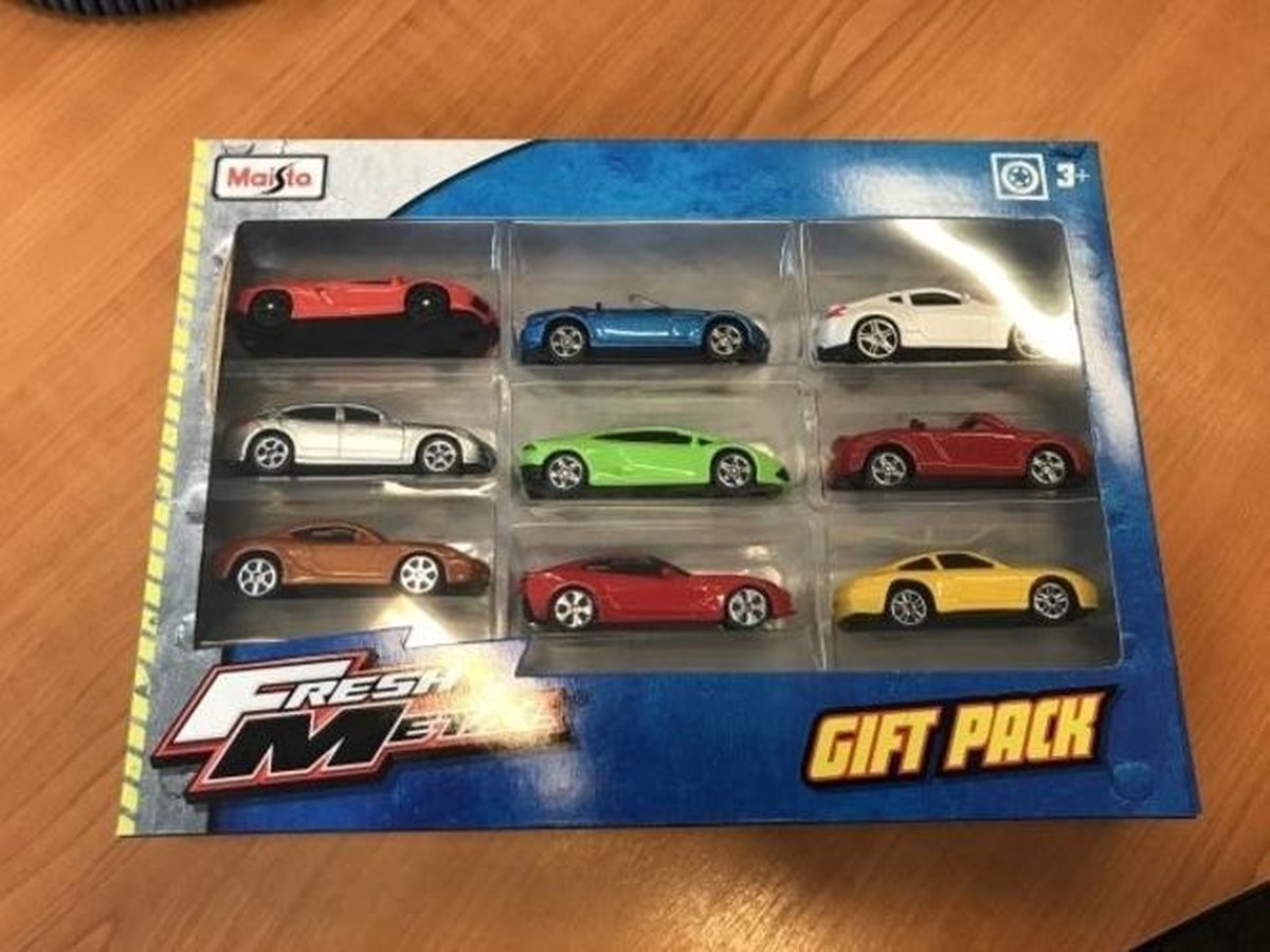 Fresh Metal Gift Pack Maisto (9 Diverse modellen) - Modelauto - Schaalmodel - Model auto