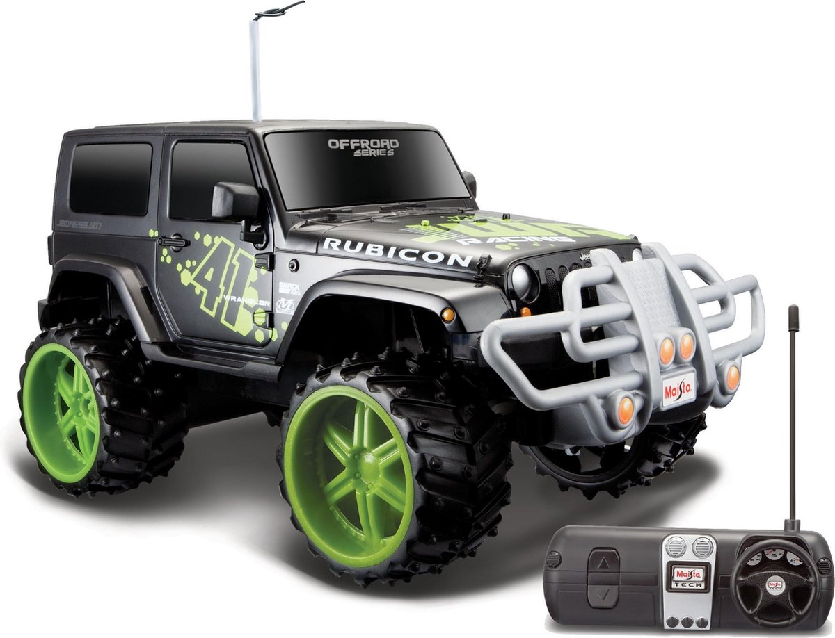 Maisto Jeep Wrangler Rubicon Off-Road Rc 1:16 - 27/40Mhz (W/O Batteries)