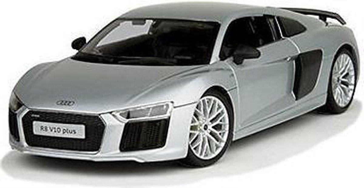 Maisto modelauto Audi R8 V10 Zilver grijs  1:18