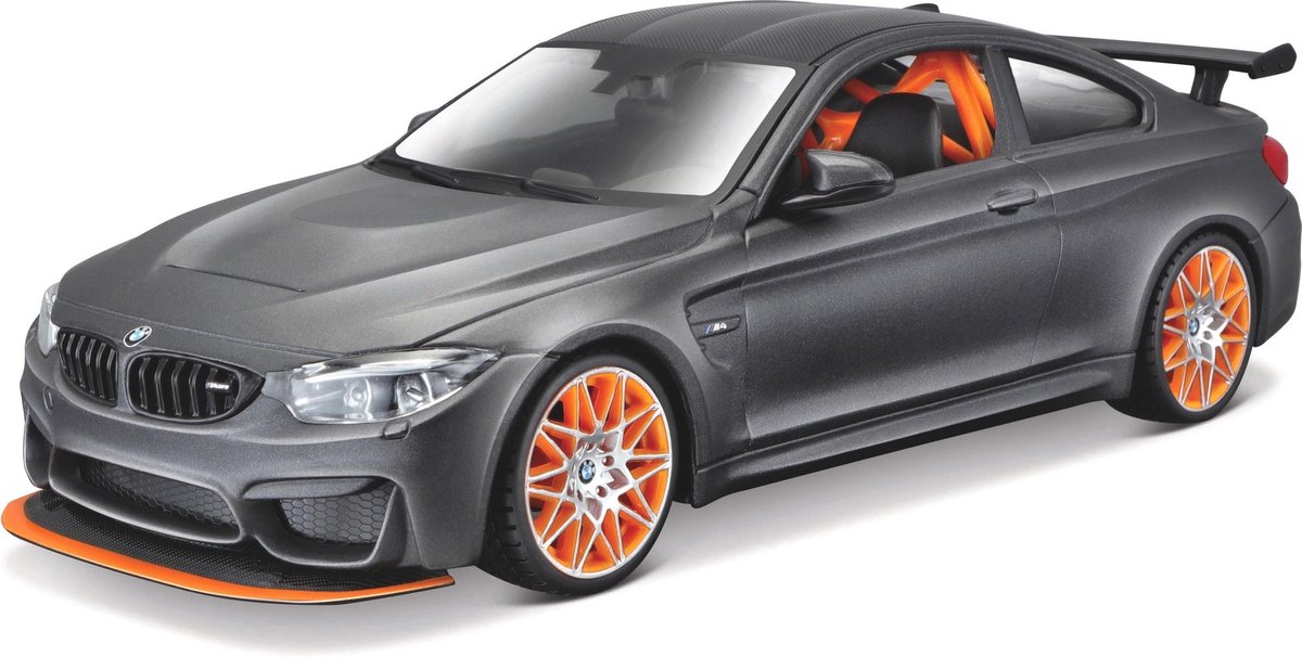 Modelauto BMW M4 GTS grijs 1:24 - Speelgoed auto schaalmodel