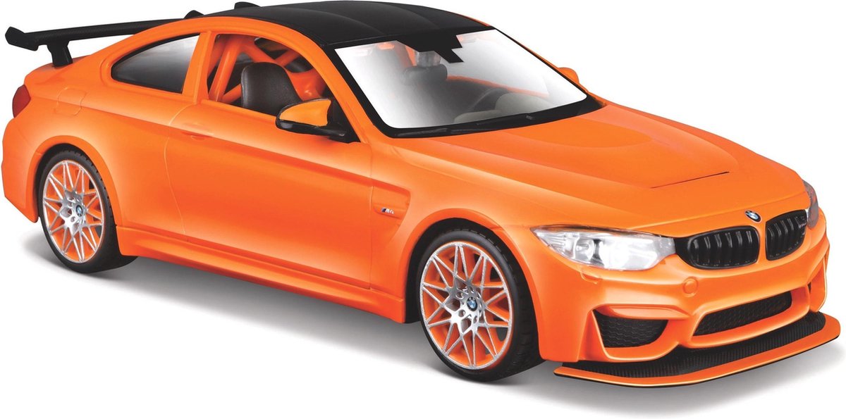 Modelauto BMW M4 GTS oranje 1:24 - Speelgoed auto schaalmodel