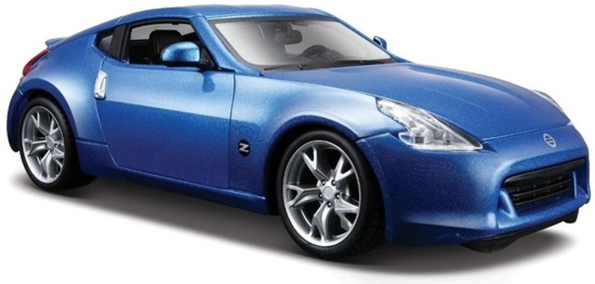 Modelauto Nissan 370Z blauw 1:24