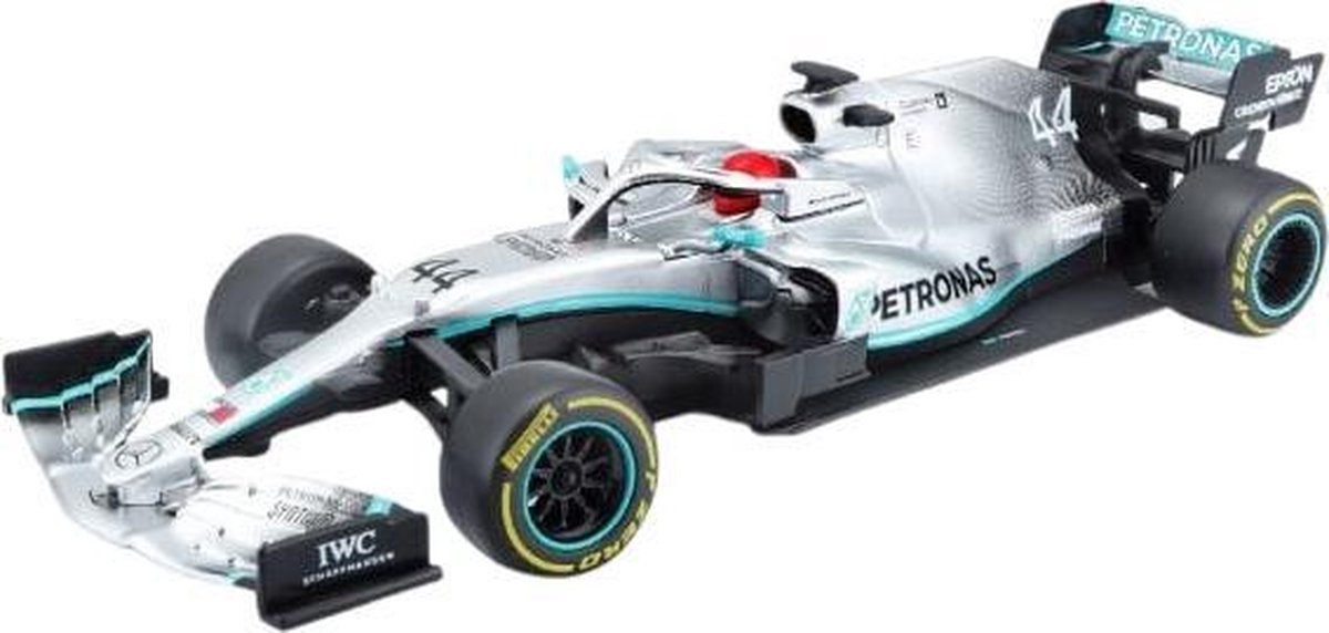 RC auto Mercedes Benz AMG Petronas 1:24 zilver 2-delig