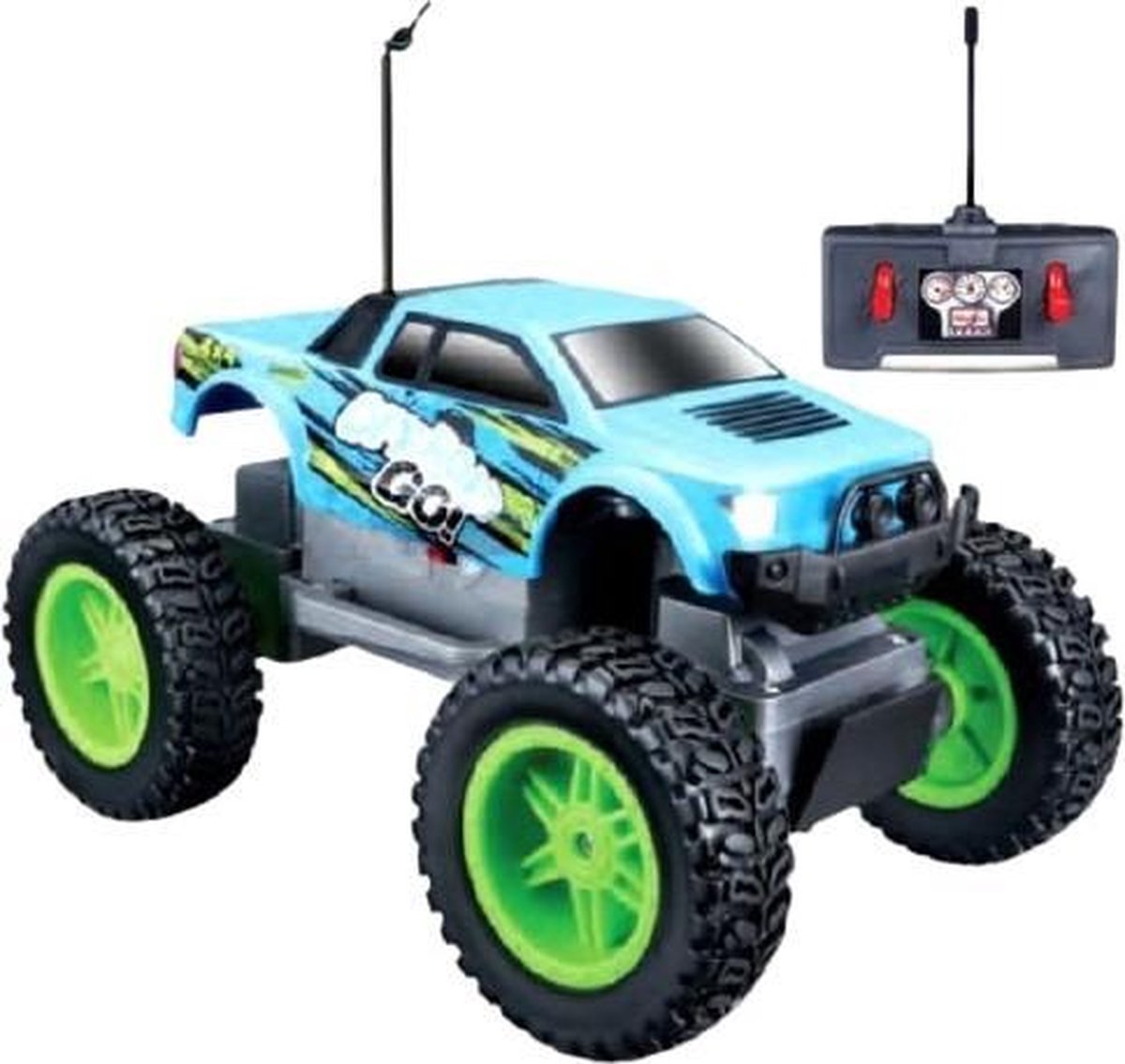 monstertruck RC off-road blauw/groen 2-delig