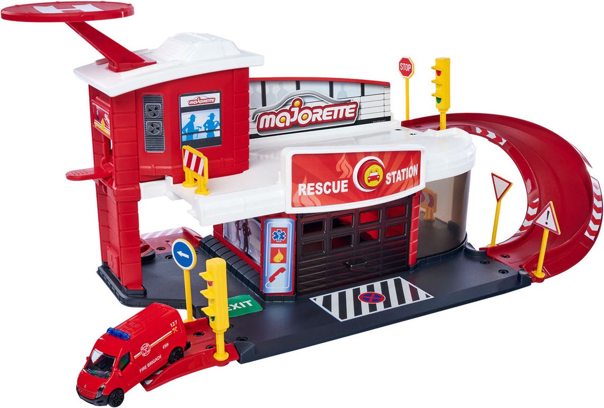   Creatix Brandweer Station + 1 Voertuig - Speelgoed