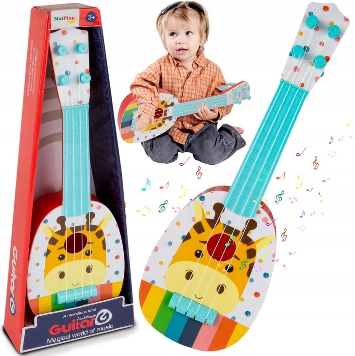 Kinder Ukelele - Speelgoed Ukulele - Ukulele - Kindergitaar - Kinder Gitaar - Speelgoedinstrument - Speelgoed Instrumenten - Muziek Jongen en Meisje - Cadeau