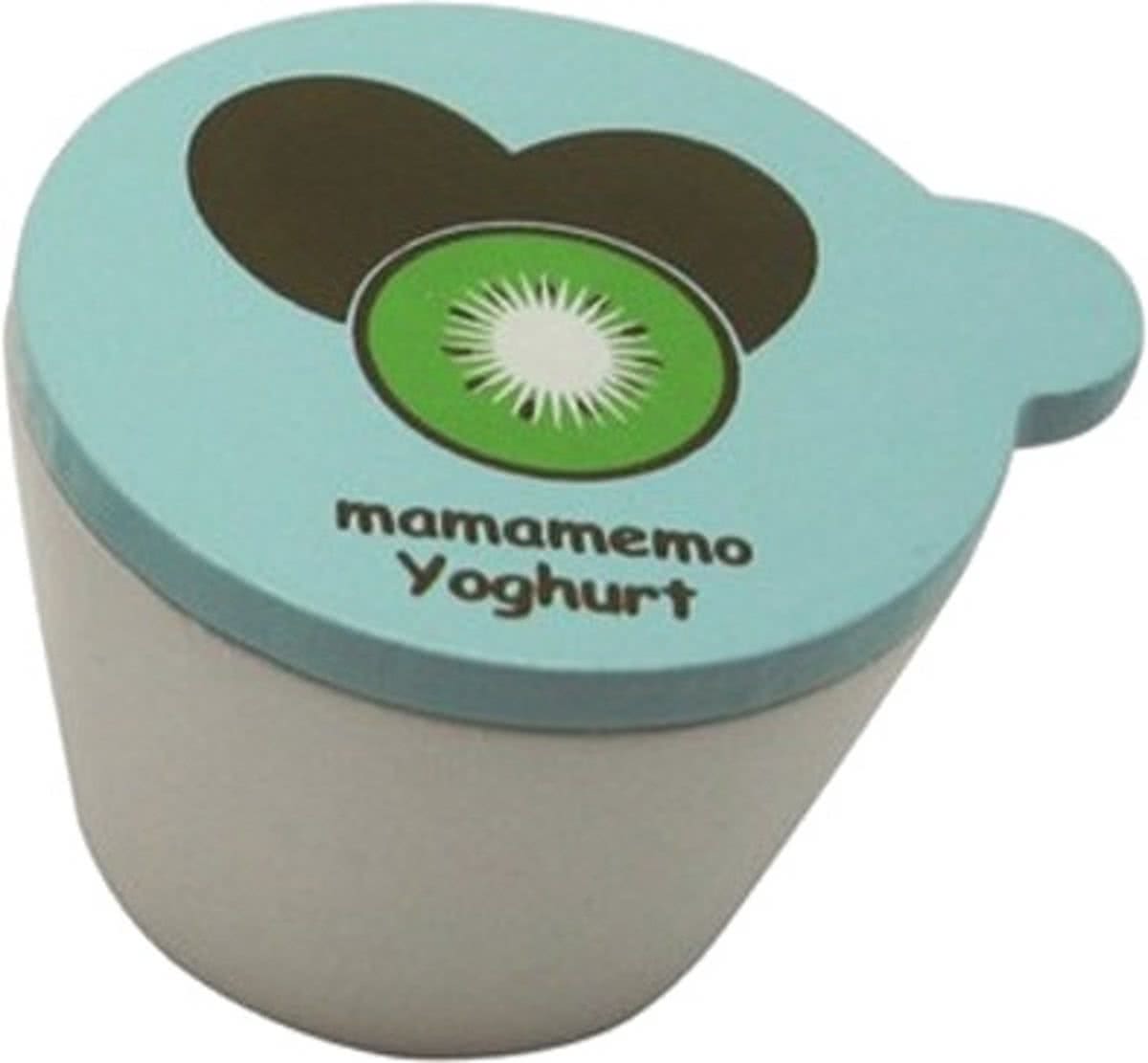 Mamamemo Bakje Kiwiyoghurt Hout 4 Cm Wit/blauw