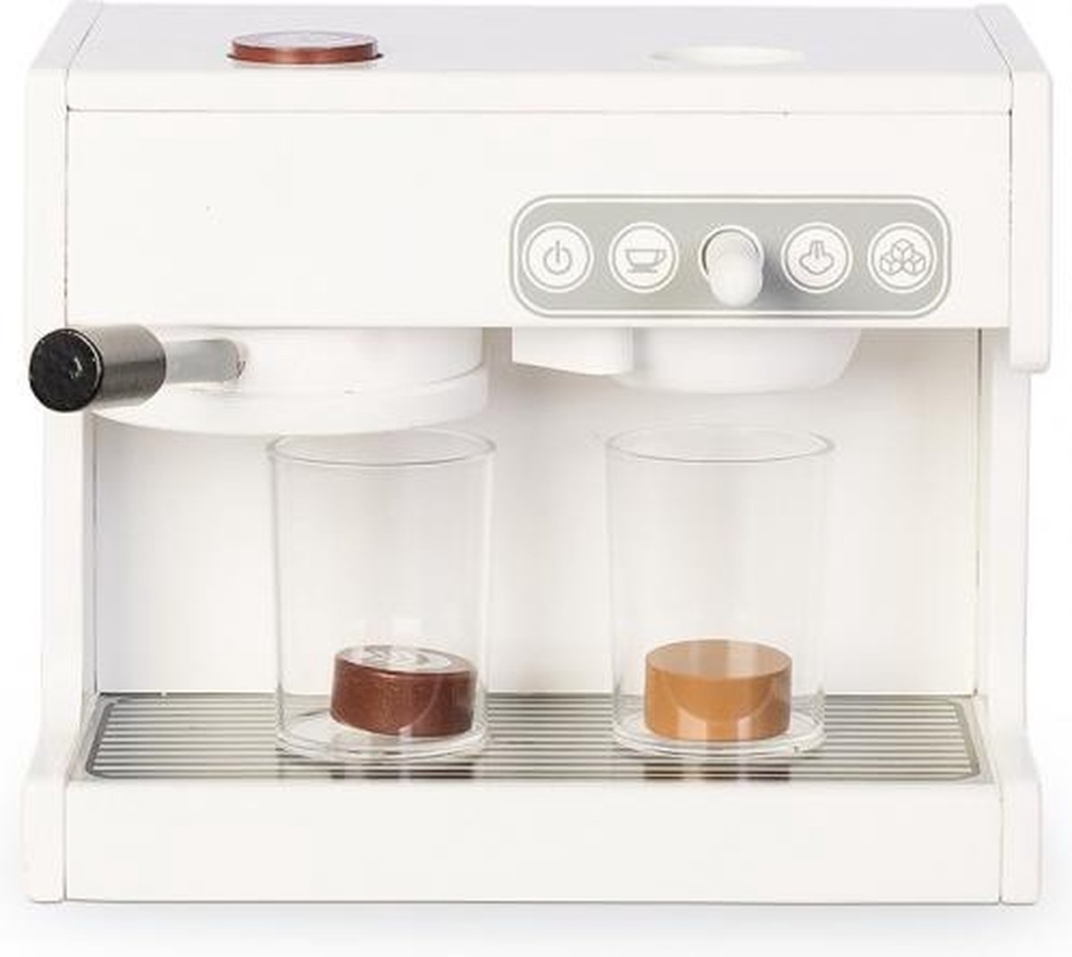 houten espressomachine 23,5 cm wit