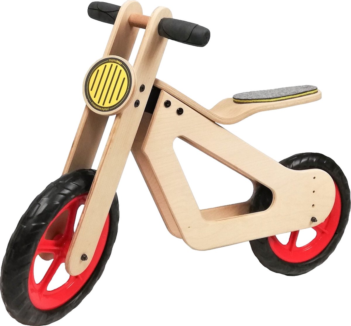 Mamatoyz Balance Bike Rood Houten Loopfiets MT06_R