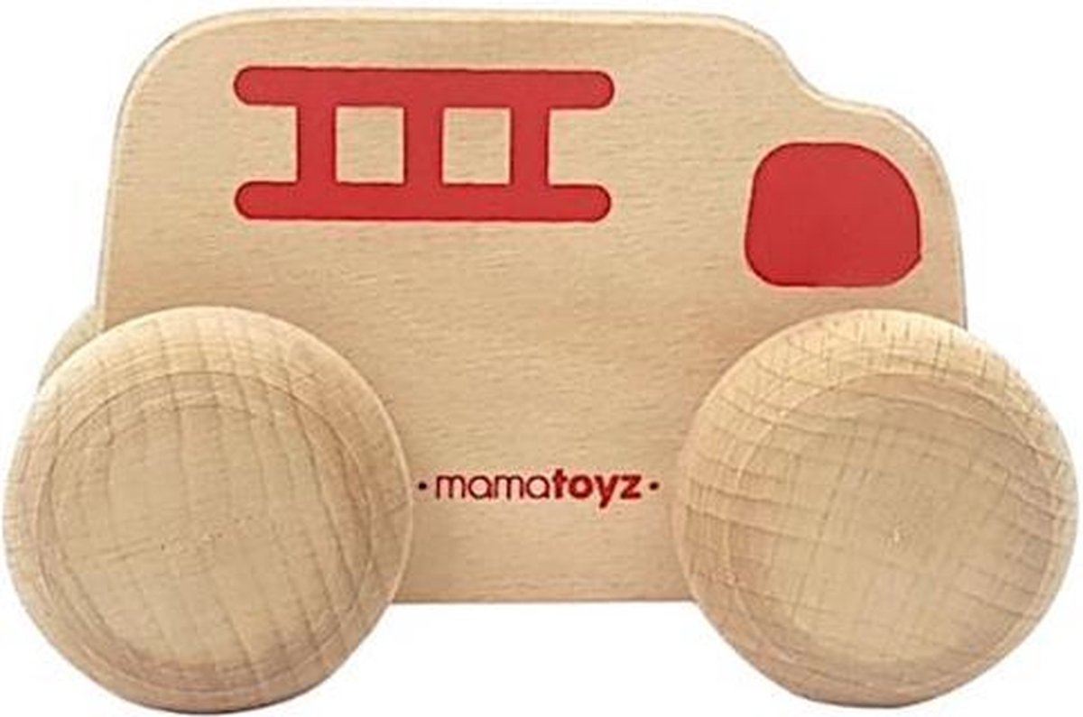 Mamatoyz Brandweerwagen Junior 15 X 8 Cm Hout Naturel