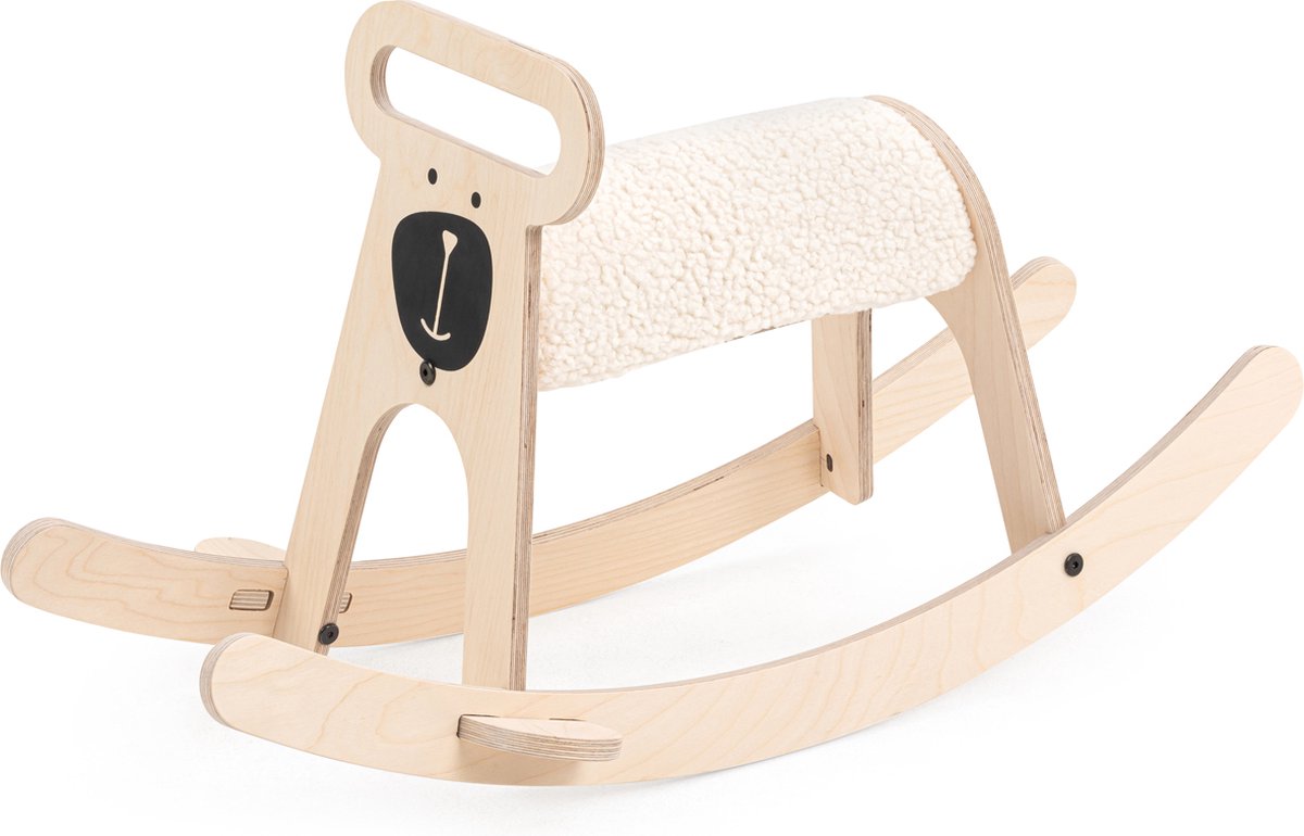 Mamatoyz Houten Hobbelpaard met Zachte Zitting Pony Rocking Horse