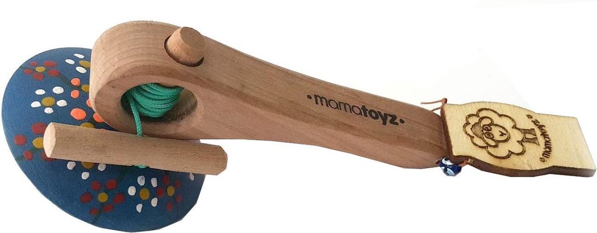 Mamatoyz Spinning Tol Hout 16 Cm Blauw