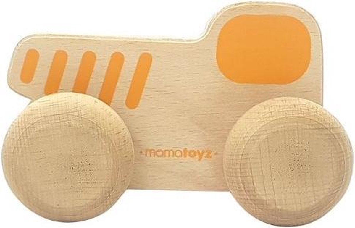 Mamatoyz Tractor Junior 15 X 8 Cm Hout Naturel/geel