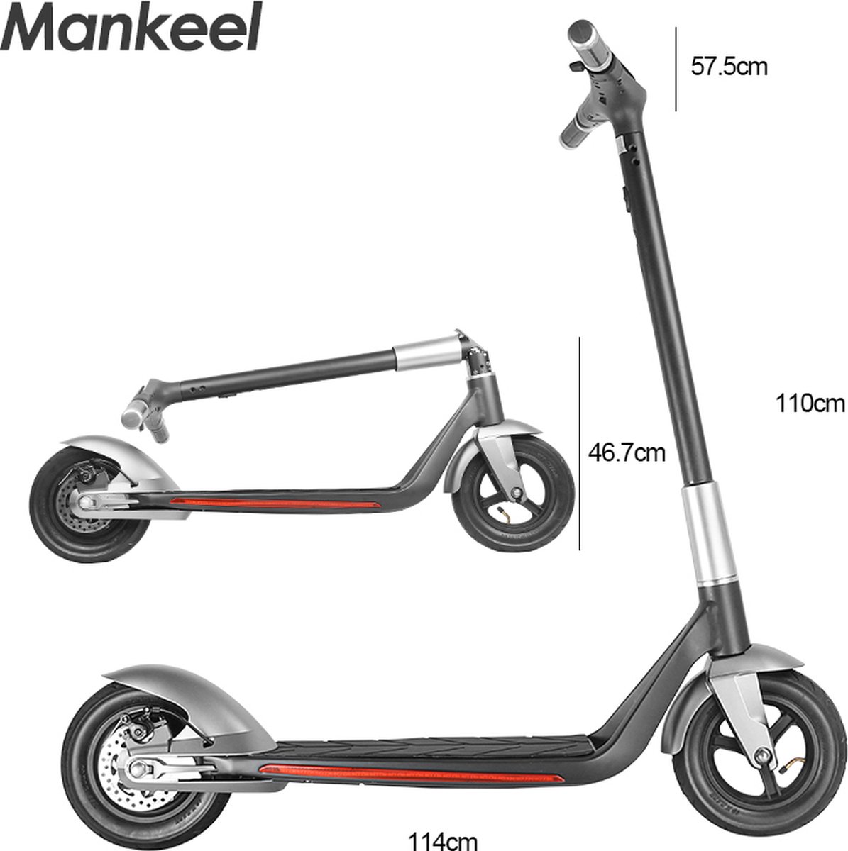 Porsche Silver Wing - elektrische step - E-scooter - 10 Rubber pneumatic tire - IP54 - 30-35km - Light display - LCD HD Instrument Panel