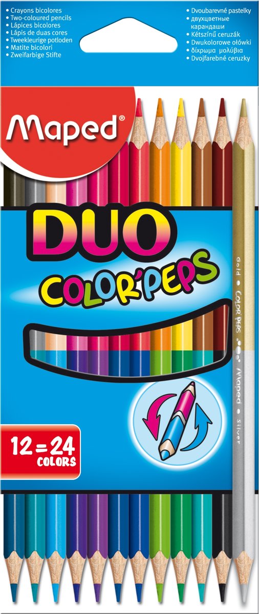 ColorPeps kleurpotlood Duo - in kartonnen doos x 12