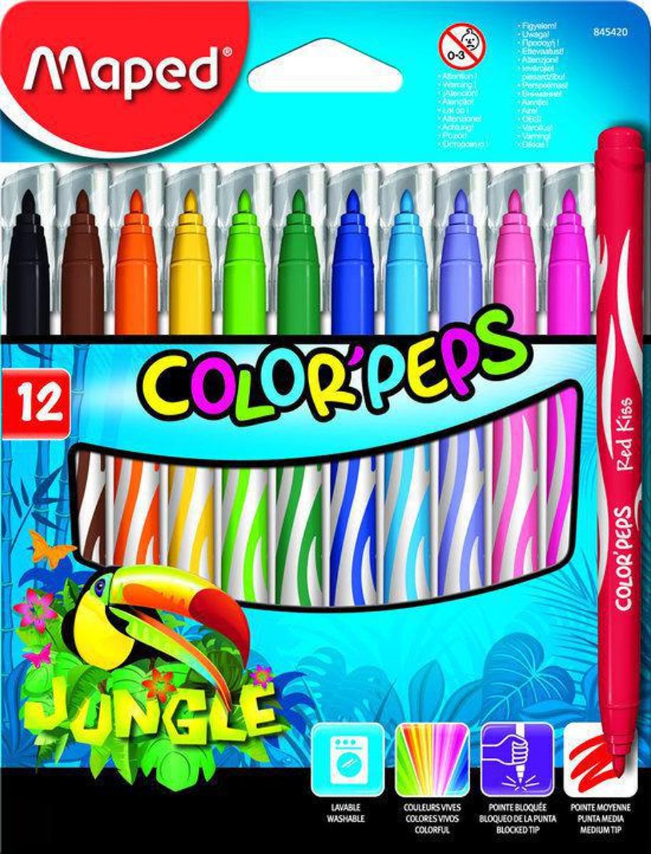 Colorpeps Jungle viltstiften - medium penpunt x 12