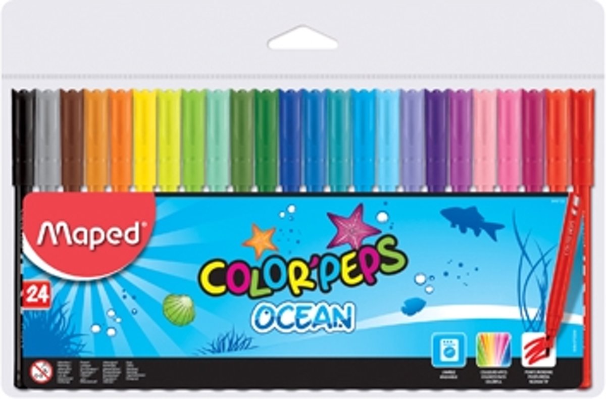 ColorpepsOcean goed uitwasbare viltstift - x 24