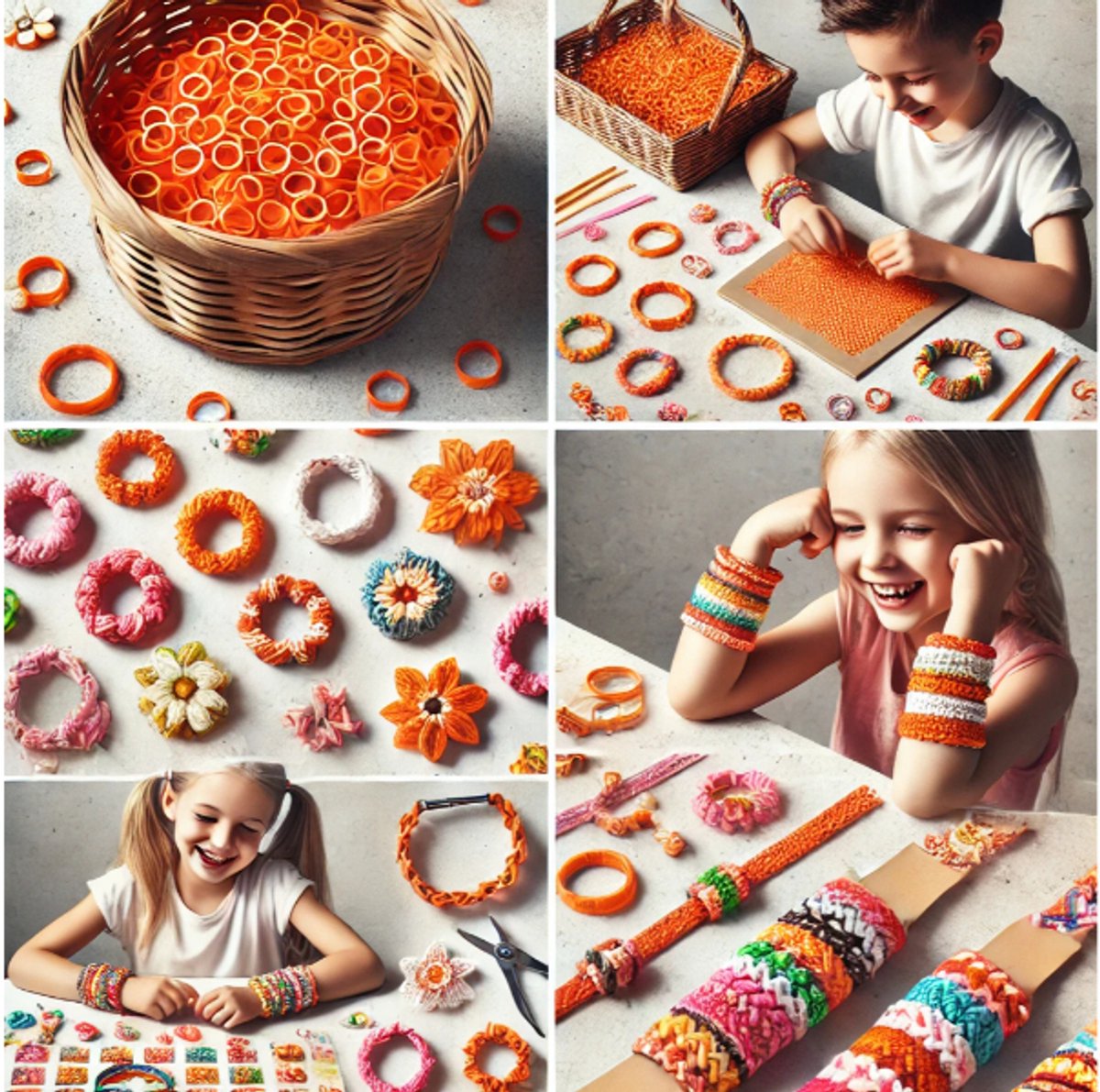 Loombandjes oranje – 1.200 elastiekjes – Met 2 weefhaken & S-clips – Loom set