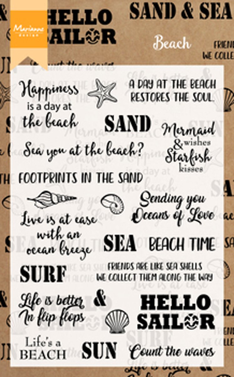 Clear Stamps Beach sentiments