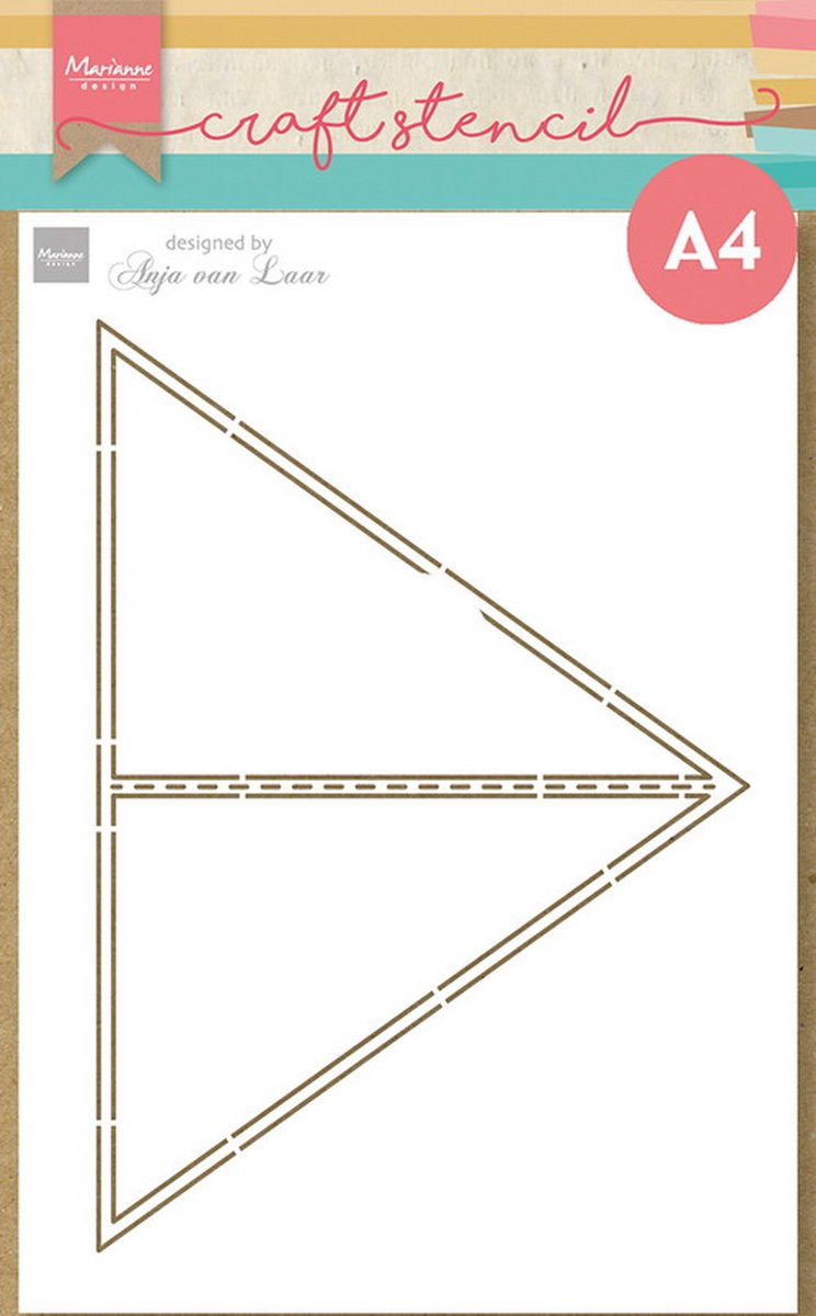 Craft stencil A4 Anjas Triangle card