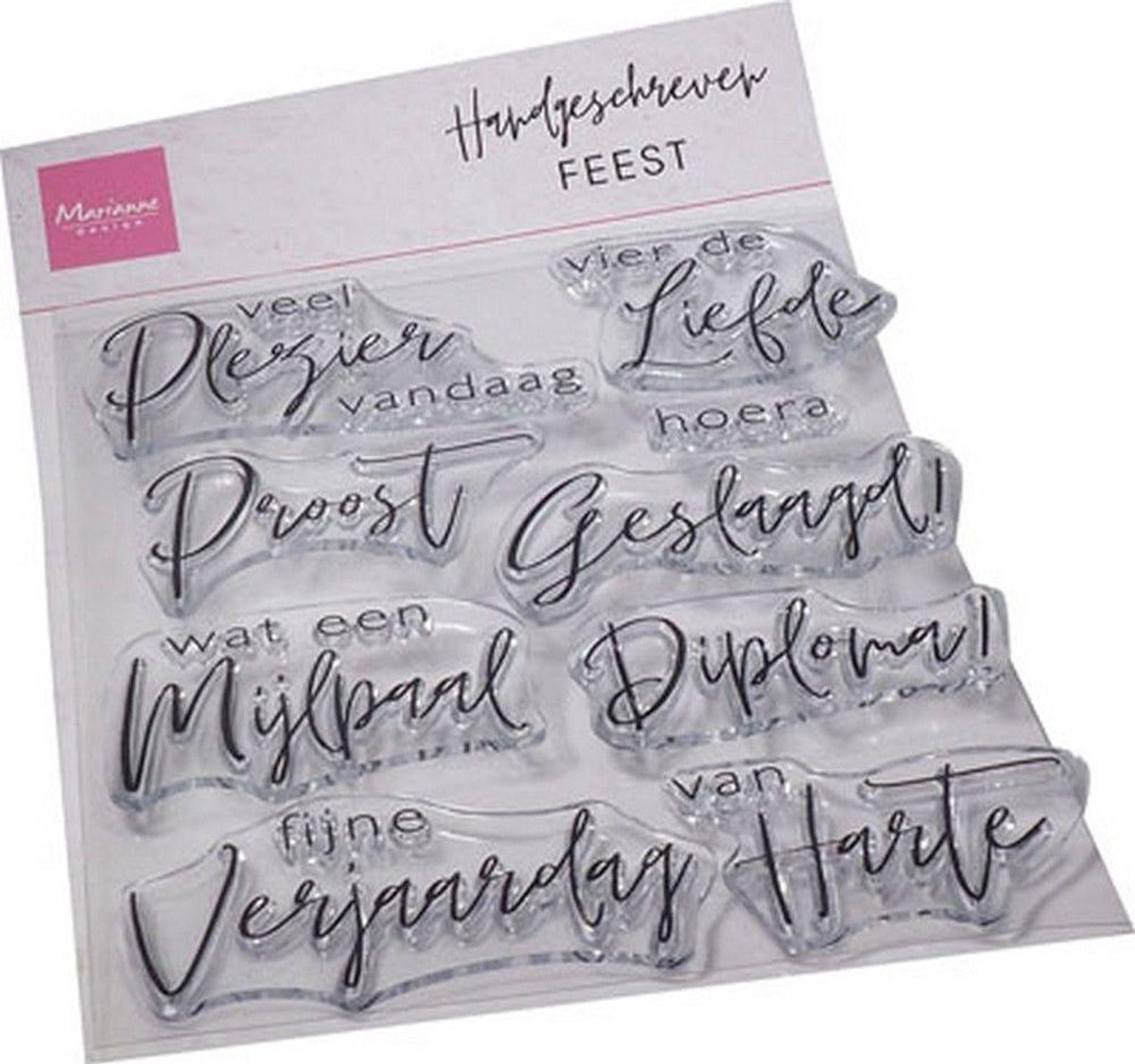 Marianne Design - Clear Stamps Handgeschreven Feest