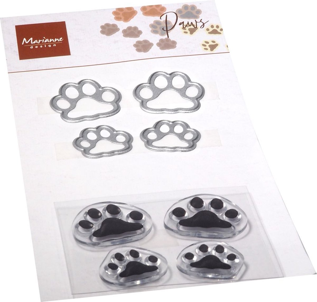 Marianne Design Clear stamps & dies Paws