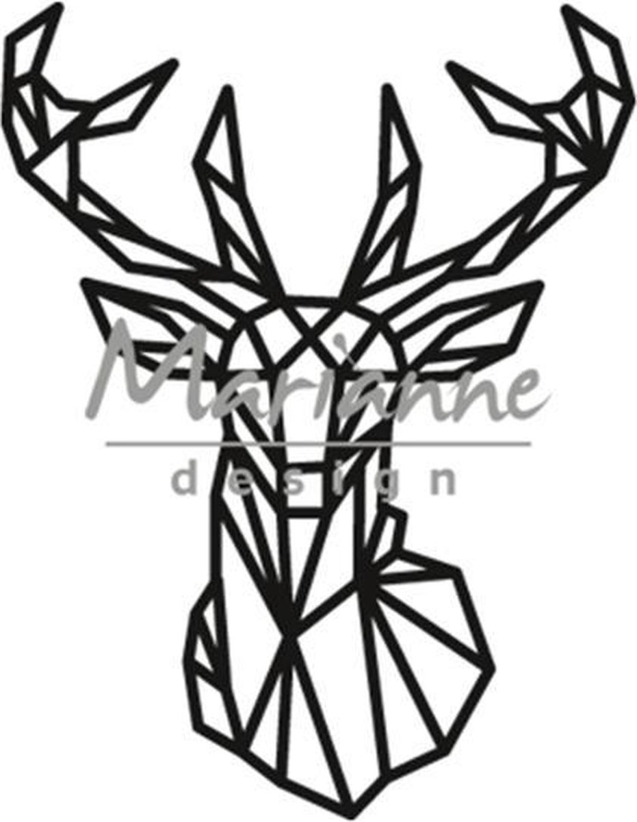   Craftable Mal Geomatrisch hert CR1445 8x16 centimeter