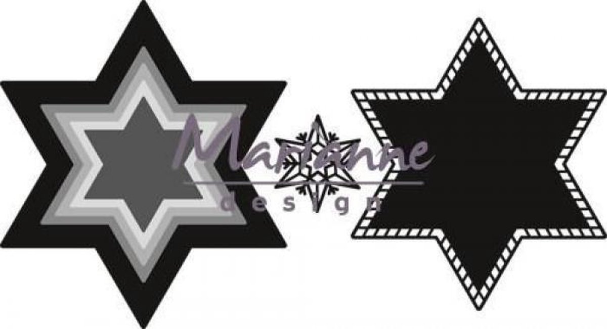   Craftable Mal basis kerst ster CR1421