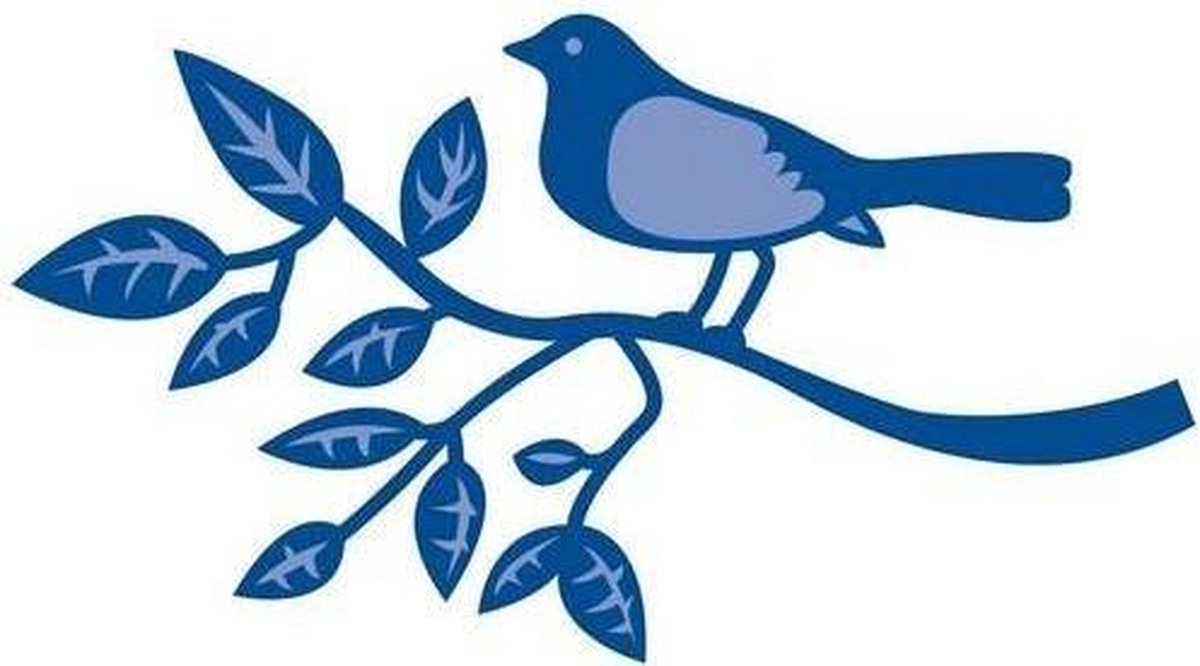   Creatable Mal Vogel met grote tak LR0138