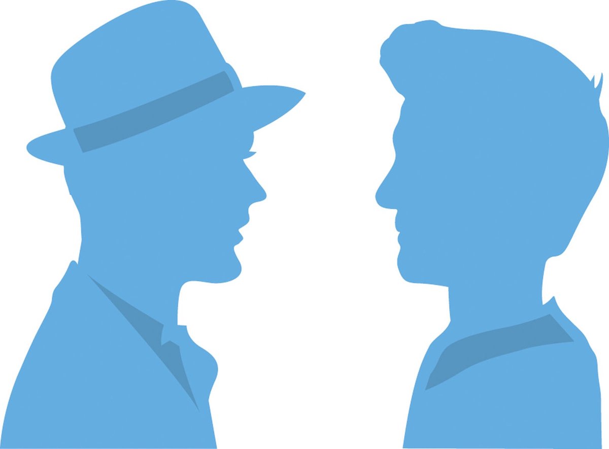   Creatable Silhouet man Lr0289 - snijmal man hoofd omtrek - schaduw