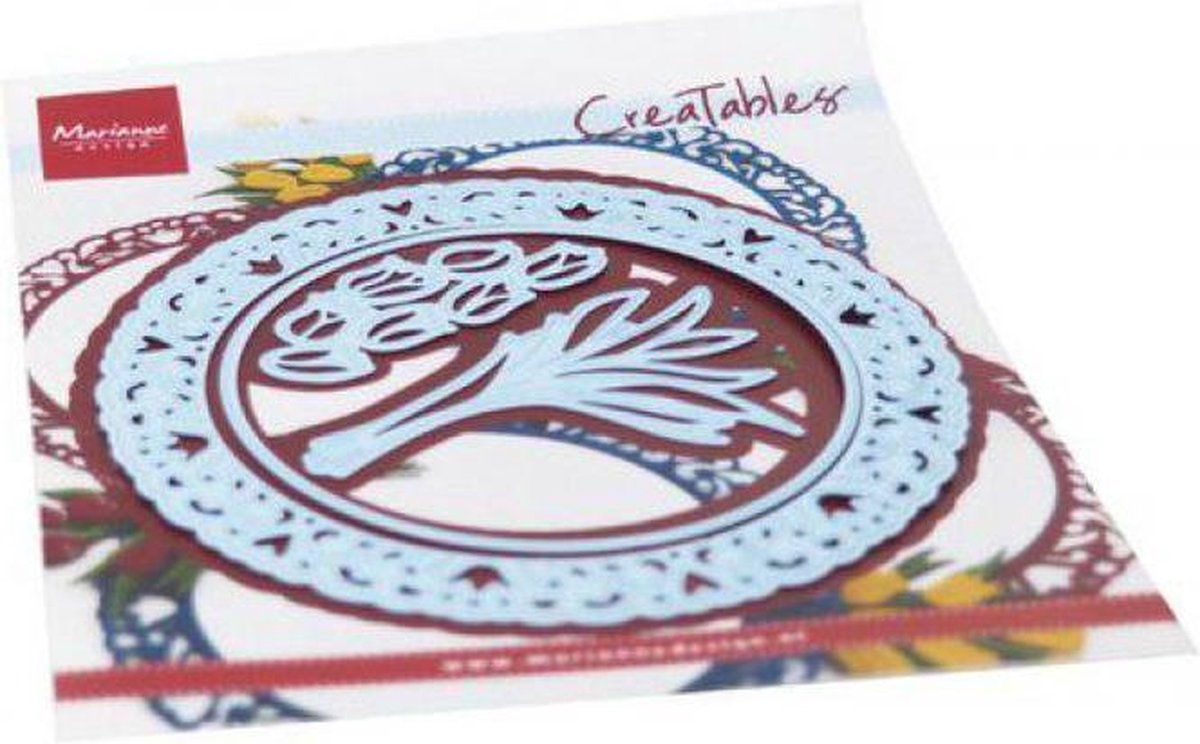   Creatables Snij en Embosstencil - Tulp kleedje