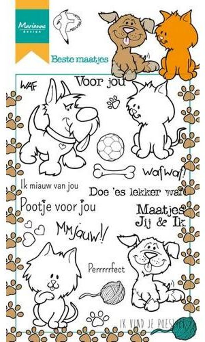 Marianne Design Stempel Beste maatjes (Nederlands) HT1607