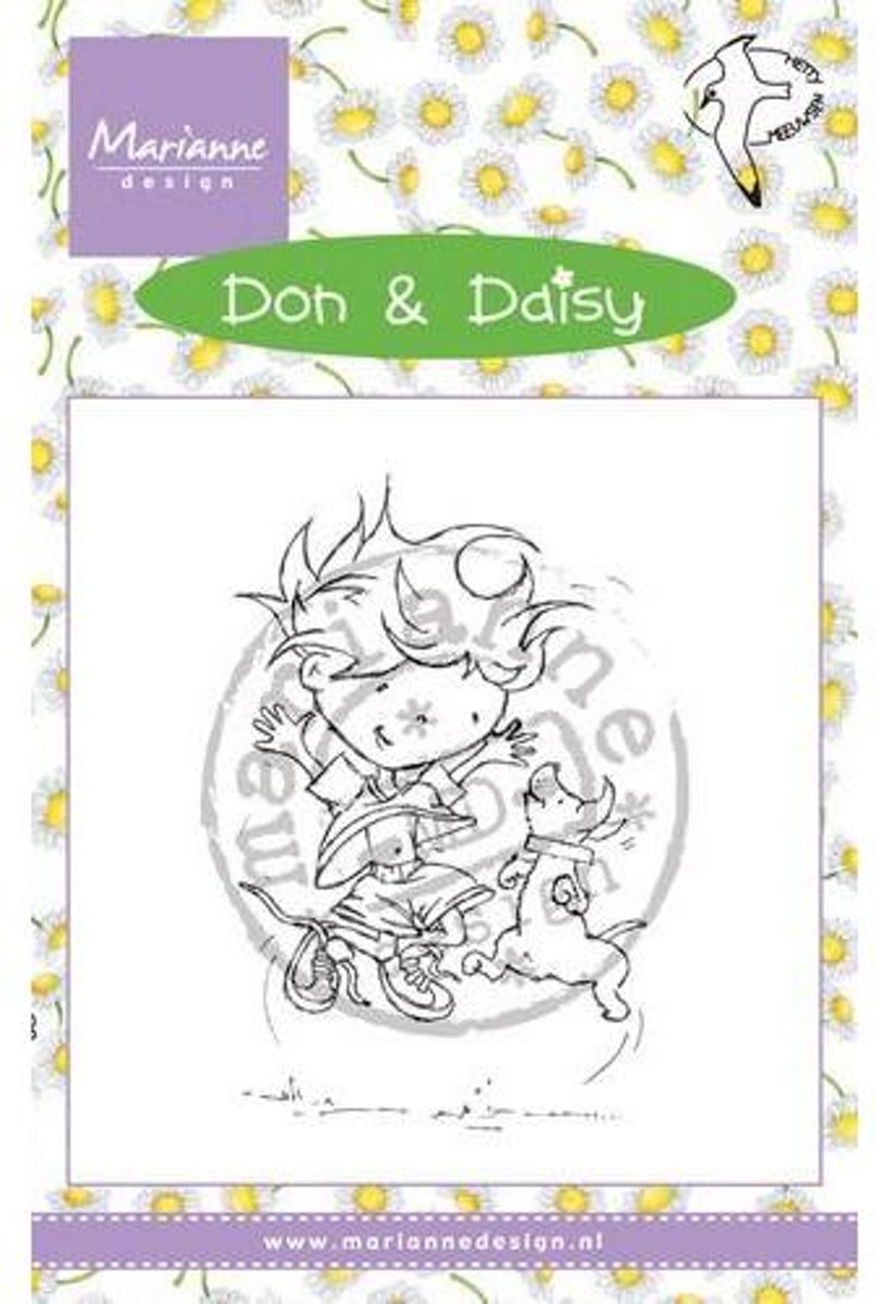 Marianne Design Stempel Don & daisys  Jumping with dog DDS3350