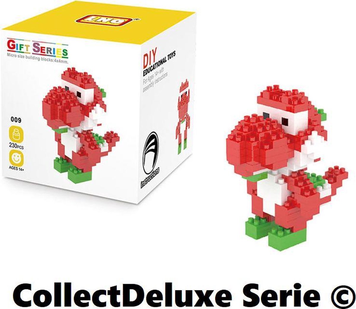 Bouw je eigen super mario bros rode Yoshi figuur - Bouwblokjes COD lego speelgoed - mario kart 8 deluxe switch odyssey